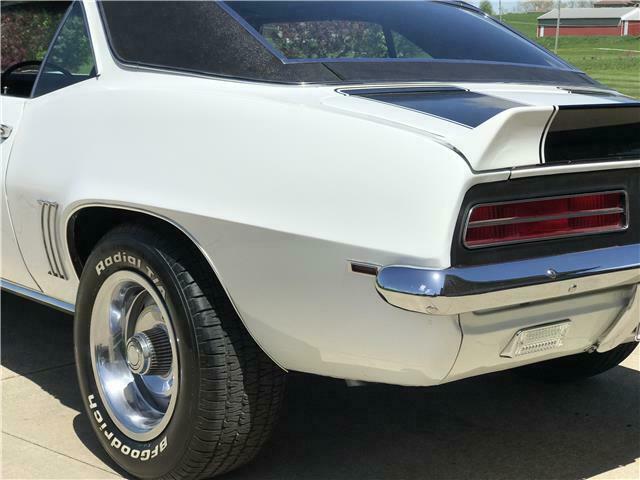 White 1969 Chevrolet Camaro 2 door with Black interior