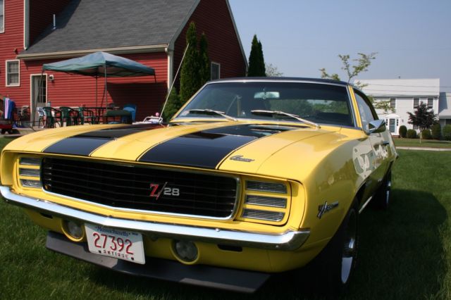 Daytona Yellow 1969 Chevrolet Camaro Coupe with Black interior
