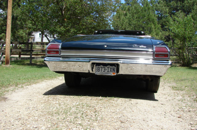 Black 1969 Chevrolet Chevelle Convertible with Ivory interior