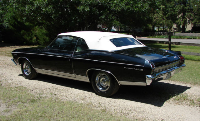 Black 1969 Chevrolet Chevelle Convertible with Ivory interior