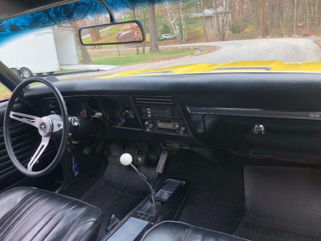 Yellow 1969 Chevrolet Chevelle Convertible with Black interior