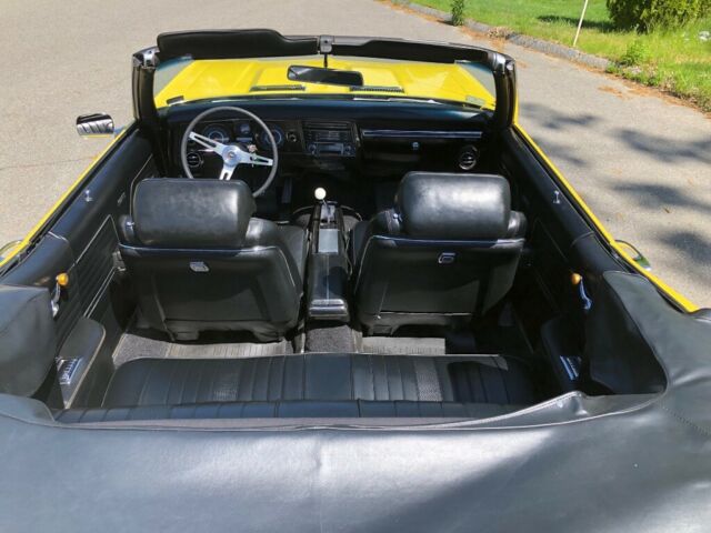 Yellow 1969 Chevrolet Chevelle Convertible with Black interior