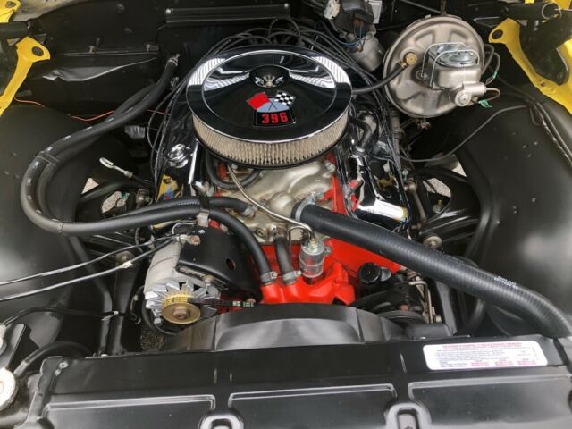 Yellow 1969 Chevrolet Chevelle Convertible with Black interior