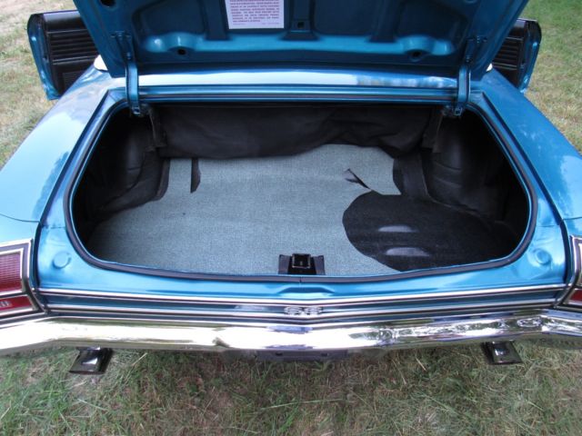 Blue 1969 Chevrolet Chevelle Convertible with Black interior