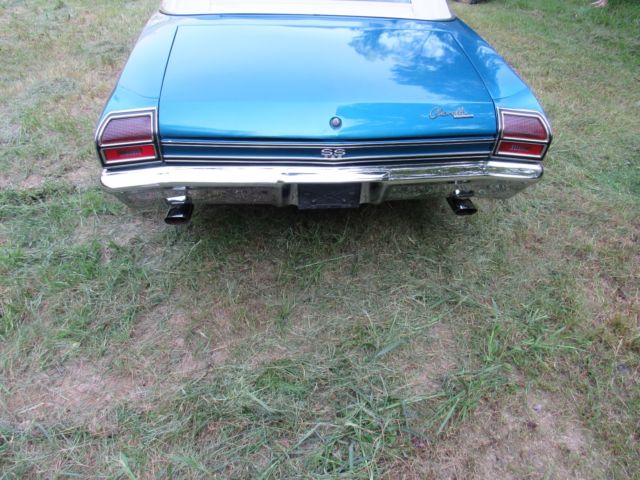 Blue 1969 Chevrolet Chevelle Convertible with Black interior