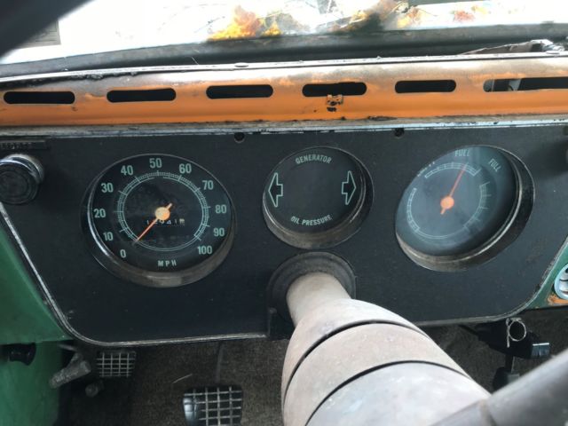 Green 1969 Chevrolet C-10 with Brown interior