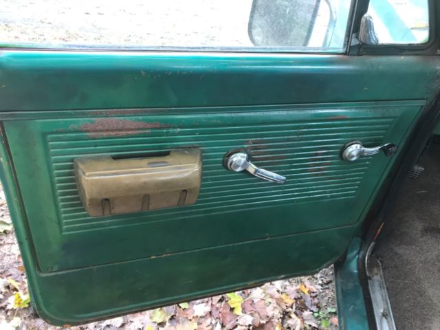 Green 1969 Chevrolet C-10 with Brown interior