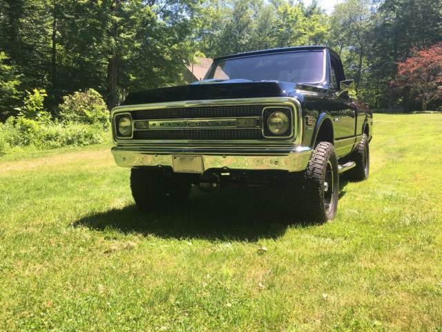 Black 1969 Chevrolet C-10 Pickup with Tan interior