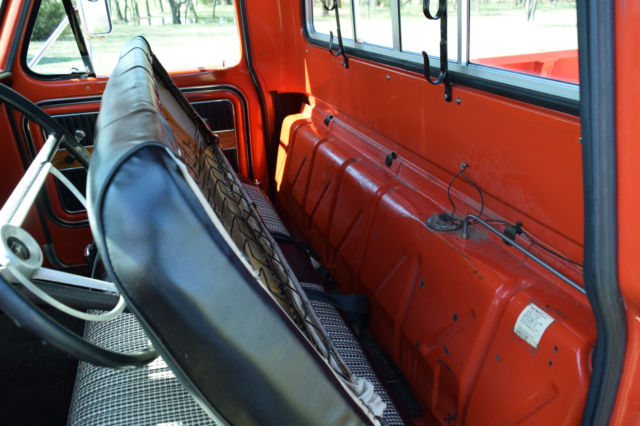 Orange 1969 Ford F-250 Standard Cab Pickup with Black interior