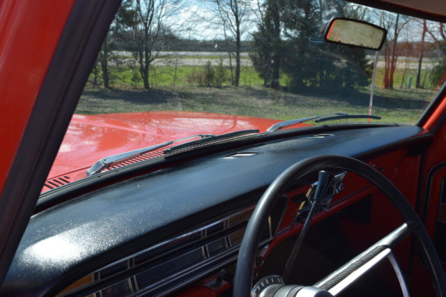 Orange 1969 Ford F-250 Standard Cab Pickup with Black interior