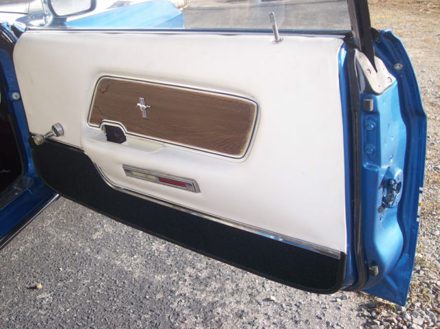 ACAPULCO BLUE 1969 Ford Mustang Fastback with WHITE interior