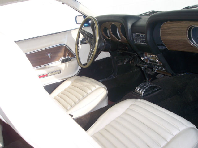 ACAPULCO BLUE 1969 Ford Mustang Fastback with WHITE interior