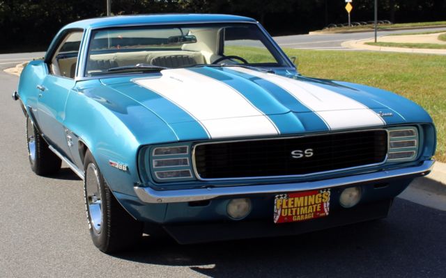 Blue 1969 Chevrolet Camaro N/A with White interior