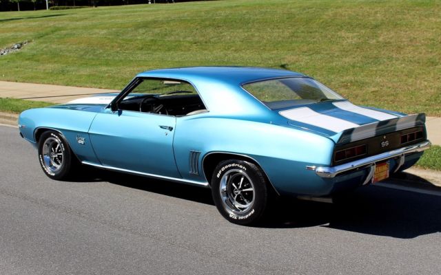 Blue 1969 Chevrolet Camaro N/A with White interior