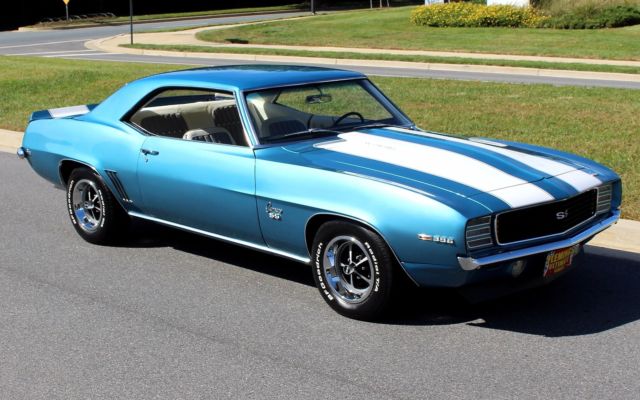 Blue 1969 Chevrolet Camaro N/A with White interior