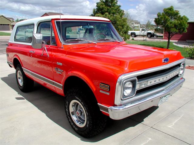 BRIGHT RED 1970 Chevrolet Blazer Convertible with BRIGHT RED interior