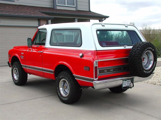 BRIGHT RED 1970 Chevrolet Blazer Convertible with BRIGHT RED interior