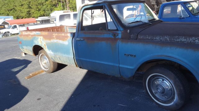 patina 1970 Chevrolet C-10 with Blue interior