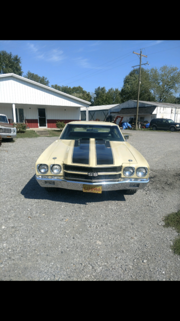 Gobie Beige 1970 Chevrolet Chevelle Coupe with Green interior