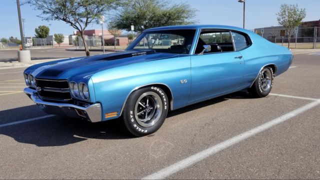 Blue 1970 Chevrolet Chevelle Coupe with Black interior