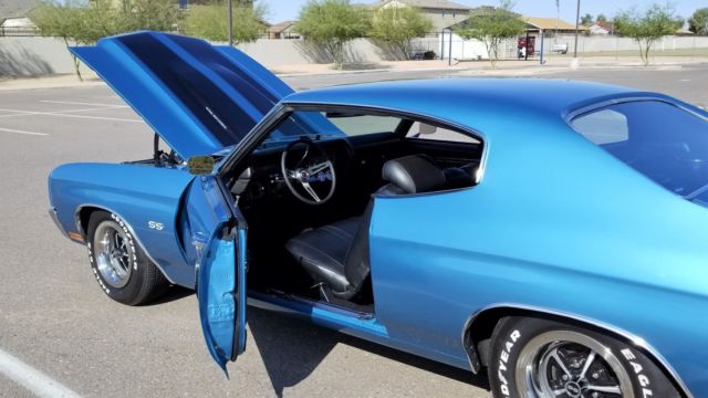 Blue 1970 Chevrolet Chevelle Coupe with Black interior