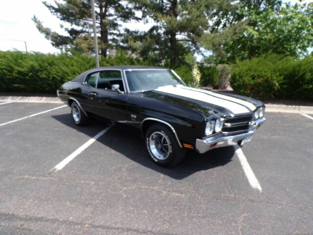 Black 1970 Chevrolet Chevelle Coupe with Black interior