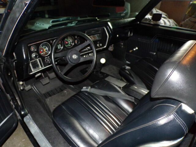 Black 1970 Chevrolet Chevelle Coupe with Black interior