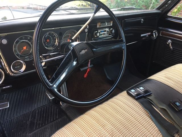 Black 1970 Chevrolet C-10 Single Cab with Tan interior