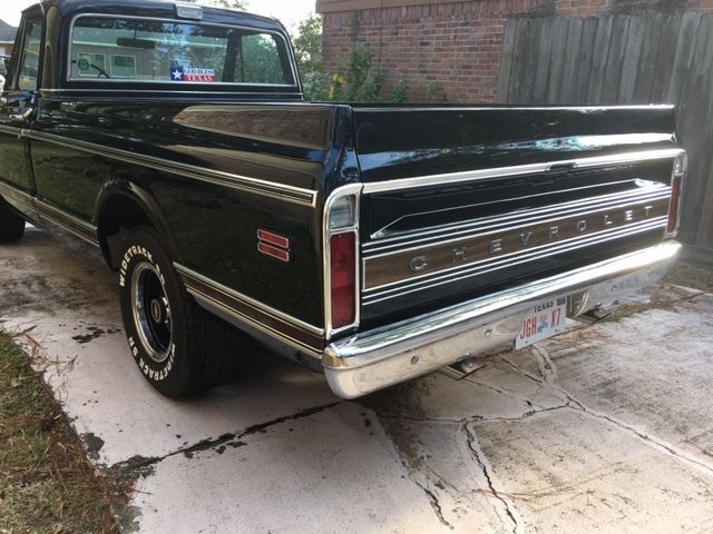 Black 1970 Chevrolet C-10 Single Cab with Tan interior
