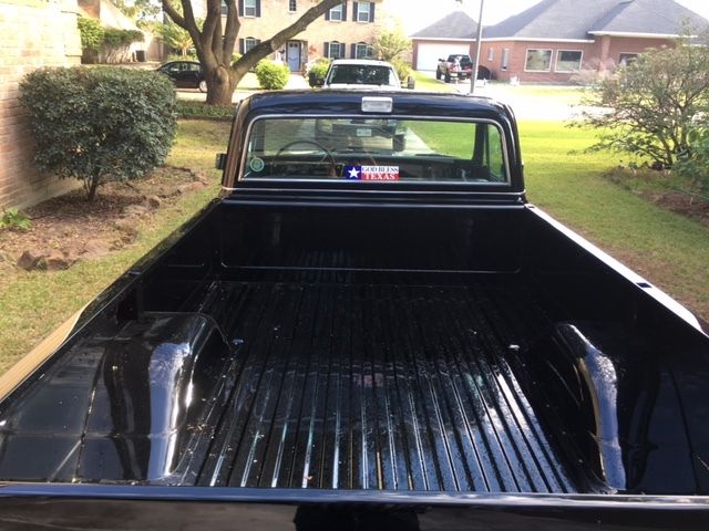 Black 1970 Chevrolet C-10 Single Cab with Tan interior