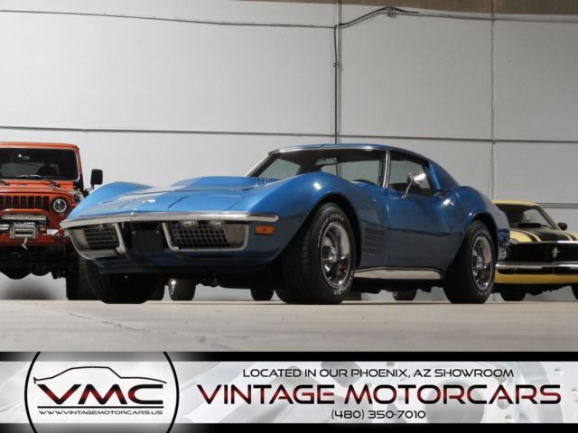 Blue 1970 Chevrolet Corvette with Black interior