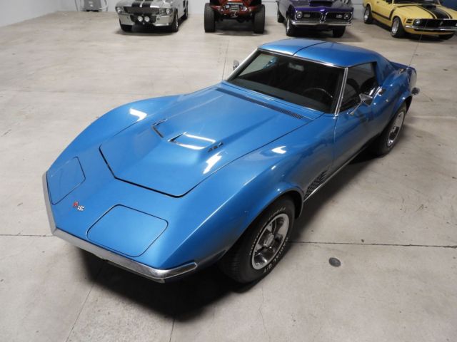 Blue 1970 Chevrolet Corvette with Black interior