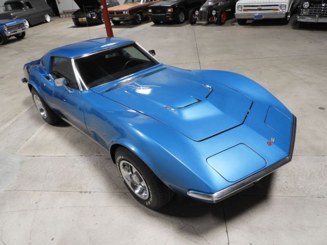 Blue 1970 Chevrolet Corvette with Black interior