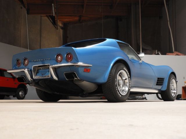Blue 1970 Chevrolet Corvette with Black interior