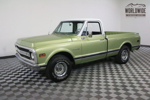 Green 1970 Chevrolet C10 with Black interior