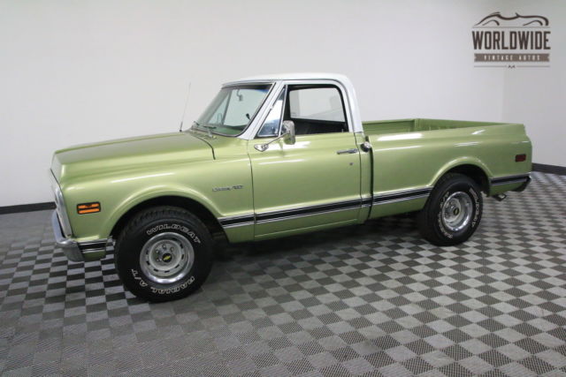 Green 1970 Chevrolet C10 with Black interior