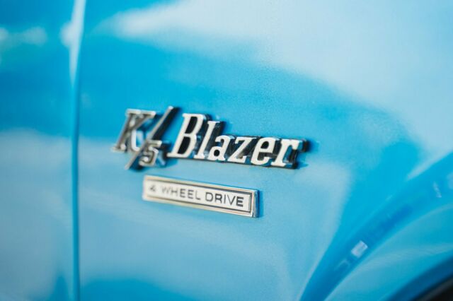 Blue 1970 Chevrolet Blazer SUV with Camel interior