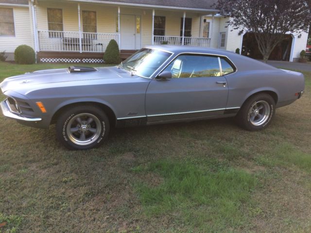 Gray 1970 Ford Mustang Fastback with Black interior