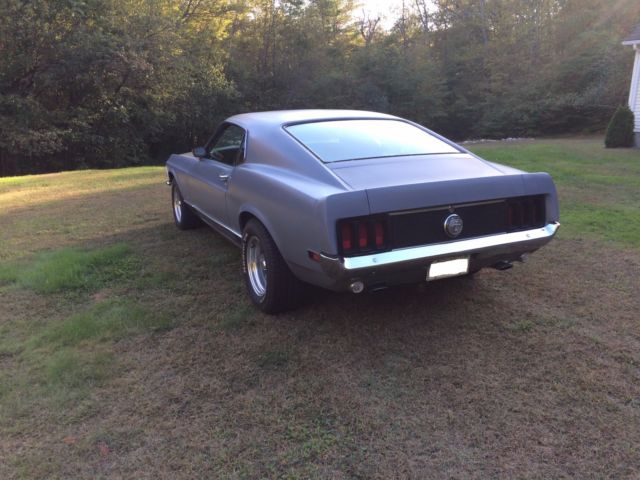Gray 1970 Ford Mustang Fastback with Black interior
