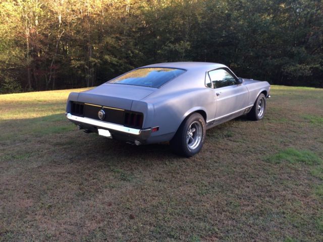 Gray 1970 Ford Mustang Fastback with Black interior