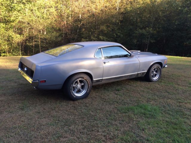 Gray 1970 Ford Mustang Fastback with Black interior
