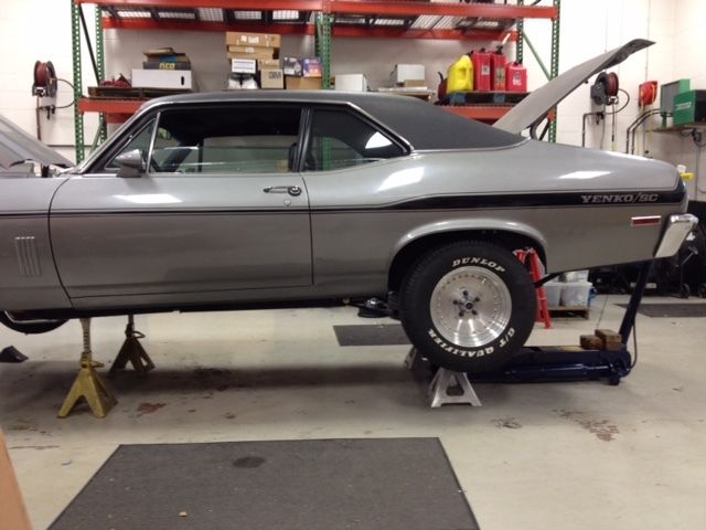 Silver 1970 Chevrolet Nova Sedan with Black interior