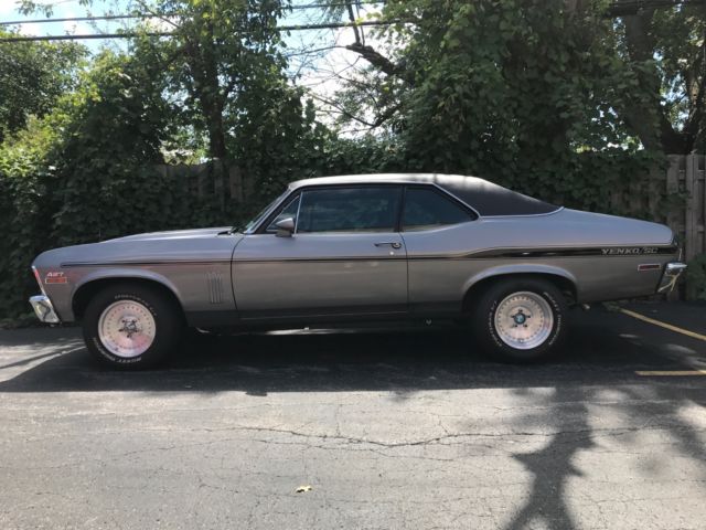 Silver 1970 Chevrolet Nova Sedan with Black interior