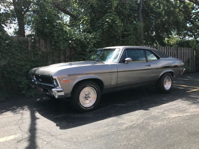Silver 1970 Chevrolet Nova Sedan with Black interior