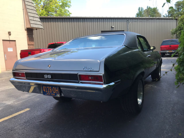 Silver 1970 Chevrolet Nova Sedan with Black interior