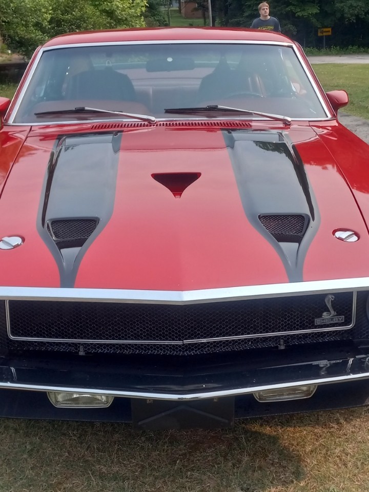 Candy Apple Red 1970 Shelby GT500 Coupe with Red interior