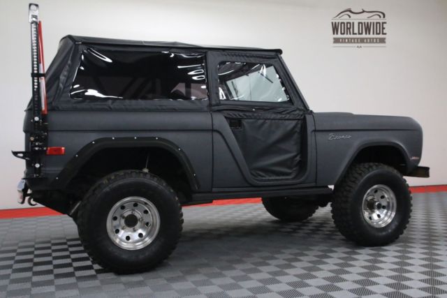 Black 1971 Ford Bronco with Black interior
