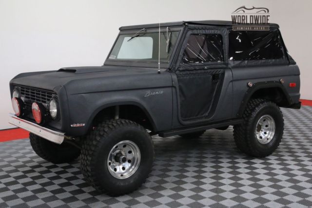 Black 1971 Ford Bronco with Black interior