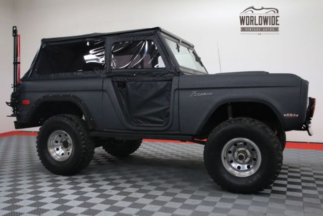 Black 1971 Ford Bronco with Black interior