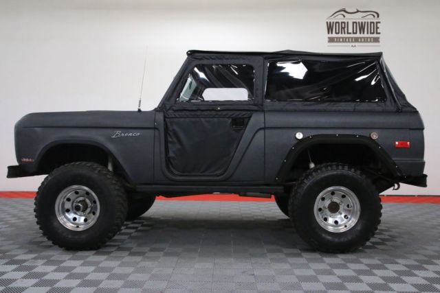 Black 1971 Ford Bronco with Black interior